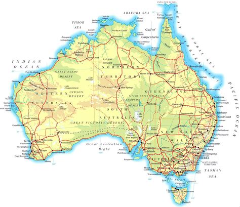 printable map of australia.
